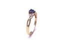9ct Synthetic Sapphire & CZ Ring