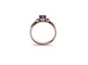 9ct Synthetic Sapphire & CZ Ring