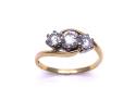 18ct Yellow Gold Diamond 3 Stone Ring