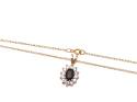 9ct Sapphire & CZ Pendant & Chain