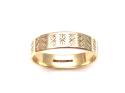 9ct Yellow Gold Patterned Wedding Ring