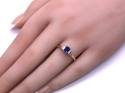 18ct Sapphire & Diamond 3 Stone Ring