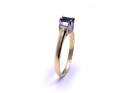 18ct Sapphire & Diamond 3 Stone Ring