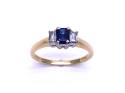 18ct Sapphire & Diamond 3 Stone Ring