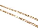 9ct Semi Solid Figaro Chain 24 Inch
