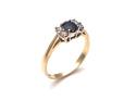 9ct Sapphire & Diamond Bow Ring