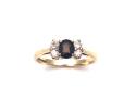 9ct Sapphire & Diamond Bow Ring