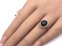 9ct Sapphire & Diamond Cluster Ring
