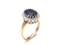 9ct Sapphire & Diamond Cluster Ring