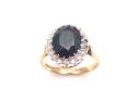 9ct Sapphire & Diamond Cluster Ring