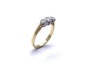 18ct Yellow Gold Diamond 3 Stone Ring