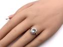 9ct Aquamarine & Diamond Cluster Ring