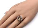 18ct Smokey Quartz & Diamond Ring
