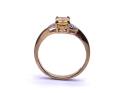 9ct Fire Opal & Diamond Ring