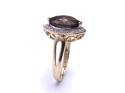 9ct Smokey Quartz & Diamond Ring