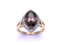 9ct Smokey Quartz & Diamond Ring