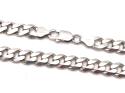 Silver Flat Curb Chain 23 Inches