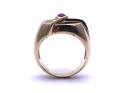 9ct Yellow Gold Ruby Gents Ring