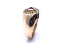 9ct Yellow Gold Ruby Gents Ring