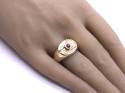 9ct Yellow Gold Ruby Gents Ring