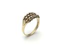 9ct Yellow Gold 3 Row Keeper Ring