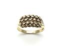 9ct Yellow Gold 3 Row Keeper Ring