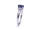 9ct White Gold Tanzanite & Diamond Ring