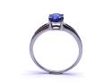 9ct White Gold Tanzanite & Diamond Ring