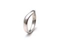 18ct White Gold Shaped Wedding Ring 3mm