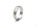 18ct White Gold Patterned Wedding Ring