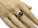 9ct Yellow Gold Garnet Solitaire Ring