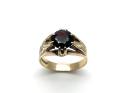 9ct Yellow Gold Garnet Solitaire Ring