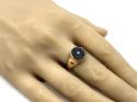 9ct Rose Gold Onyx & Paste Ring 1917