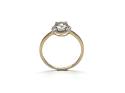 9ct Yellow Gold Green Amethyst & Diamond Ring