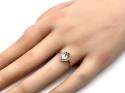 9ct Yellow Gold Green Amethyst & Diamond Ring