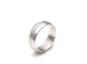 18ct White Gold Patterned Ring 6.5mm