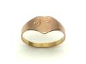 9ct Rose Gold Baby Heart Signet Ring