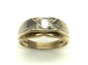 9ct CZ Gents Style Ring