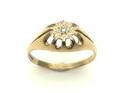 9ct Yellow Gold Diamond Starburst Ring