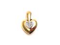9ct Yellow Gold Diamond Heart Pendant