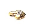 9ct Yellow Gold Diamond Heart Pendant