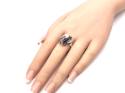 Silver Elephant Head Ring Size T