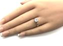 Silver Cubic Zirconia Solitaire Ring