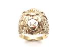 9ct Yellow Gold Lions Head Ring