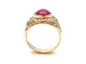 9ct Yellow Gold College Style CZ Ring