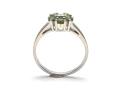 Silver Peridot & CZ Cluster Ring