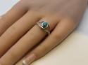 Silver Reconstituted Turquoise Ring