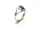 Silver Reconstituted Turquoise Ring