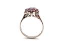 Platinum Ruby & Diamond Cluster Ring