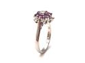 Platinum Ruby & Diamond Cluster Ring